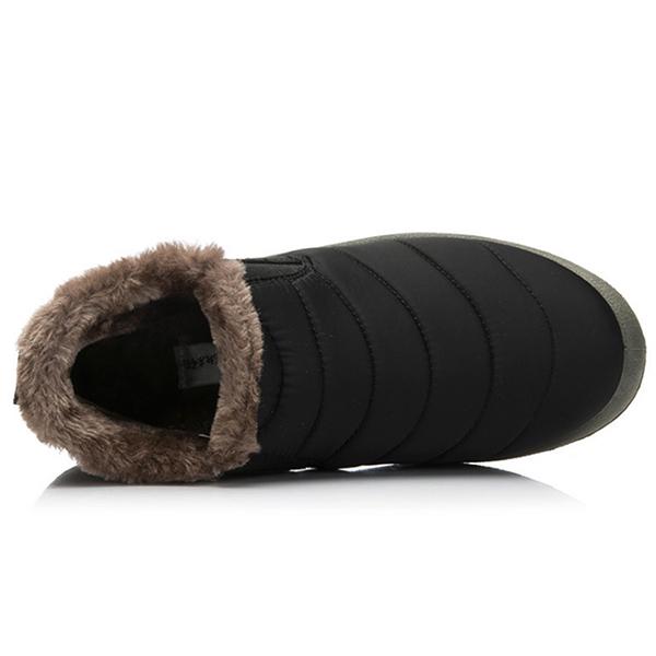 Women Men Winter Shoes Solid Color Snow Boots Cotton Inside Antiskid Bottom Keep Warm Waterproof