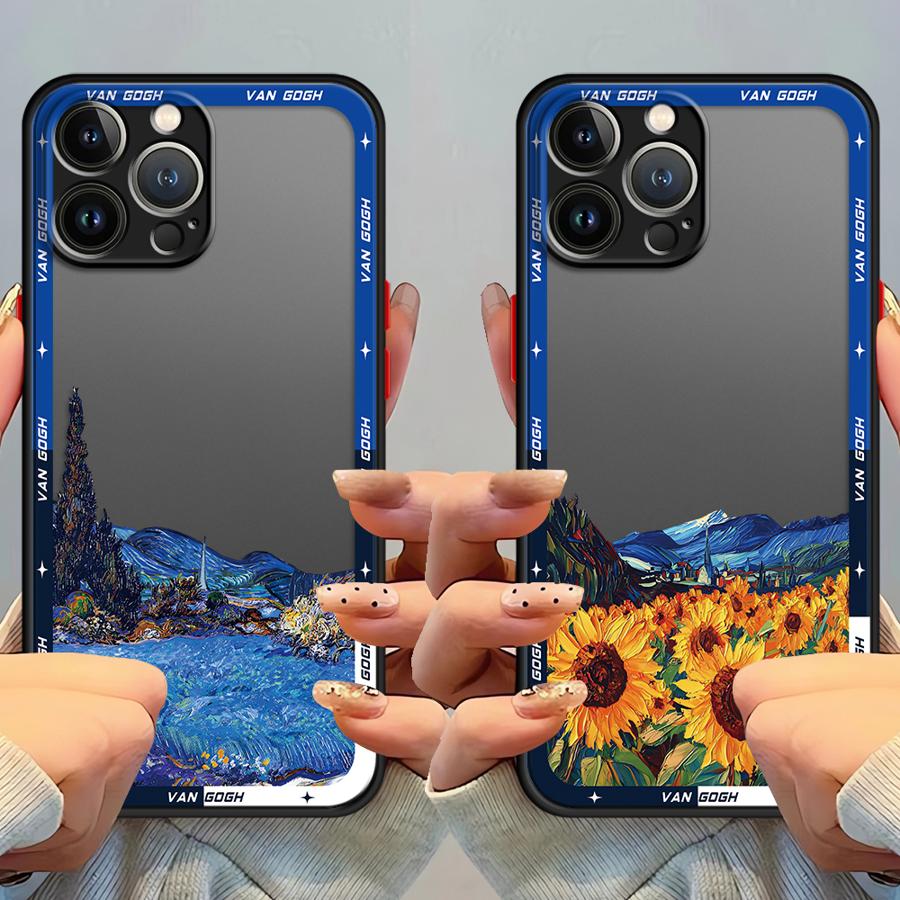 Case for iPhone 17 Pro Max 16 Plus 13 Mini 12 11 15 7 8 SE Air 14 XS XR Funda Back Phone Cover Van Gogh