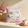 Crazy FishLover Cat Cushion Cover Soft Pillow Cases for Home Bedroom Living Room Sofa