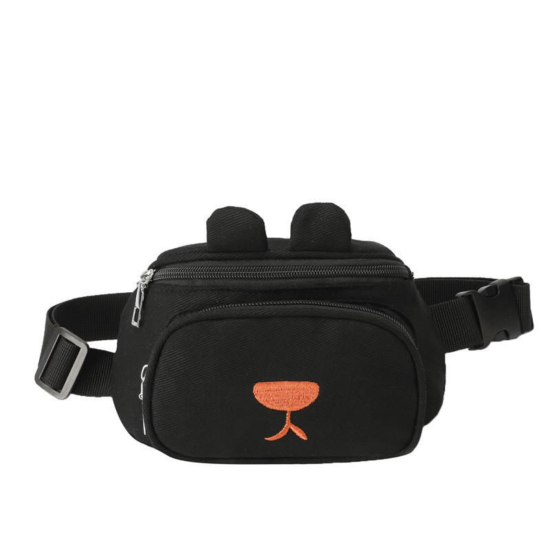 

Adorable Bear Chest Bag Lightweight And Comfortable For Kids With Zipper Closure чёрный