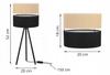 TABLE LAMP JUTE LAMPSHADE 20 CM BLACK