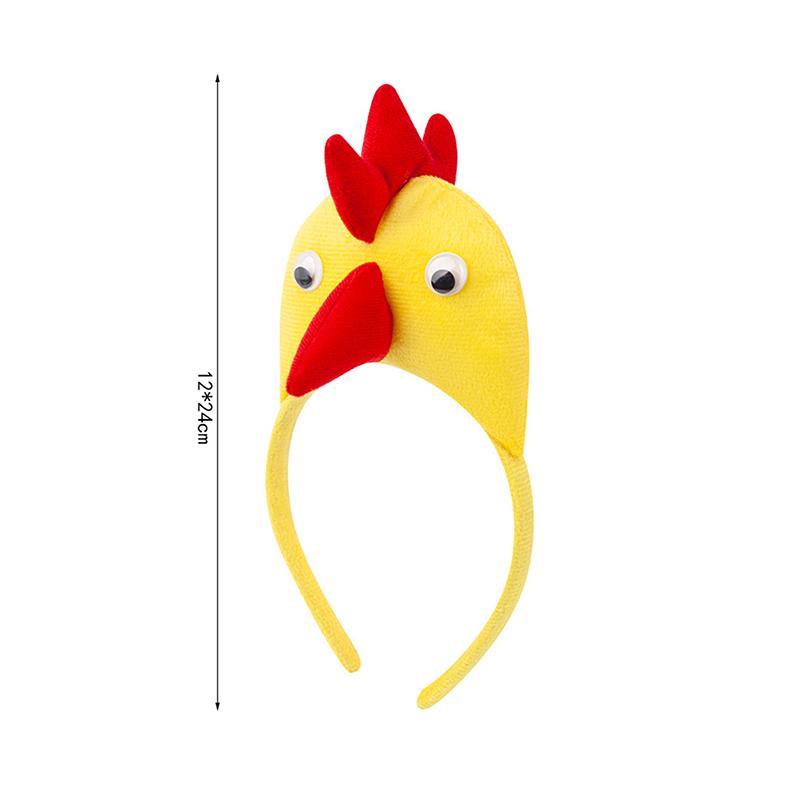 Child Kids Adult Chicken Chick Headband Animal Cosplay Props Birthday Gift Party Costume Carnival Halloween Christmas