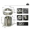 304 Stainless Steel Pipe Fitting Bulkhead Water Tank Connector Adapter Inner and Outer Wire Water Tank Joint