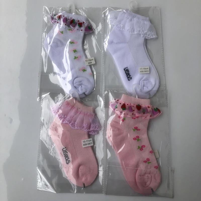 Spring Summer Princess Lace Trim Mesh Dance Socks for Kids - Breathable and Stylish