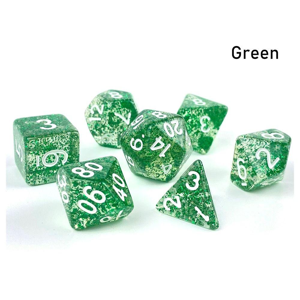 Multifaceted Digital Dice Set Double Colors Acrylic Table Game Opaque Polyhedral Dices for DND Dice Tabletop Role-Playing Game