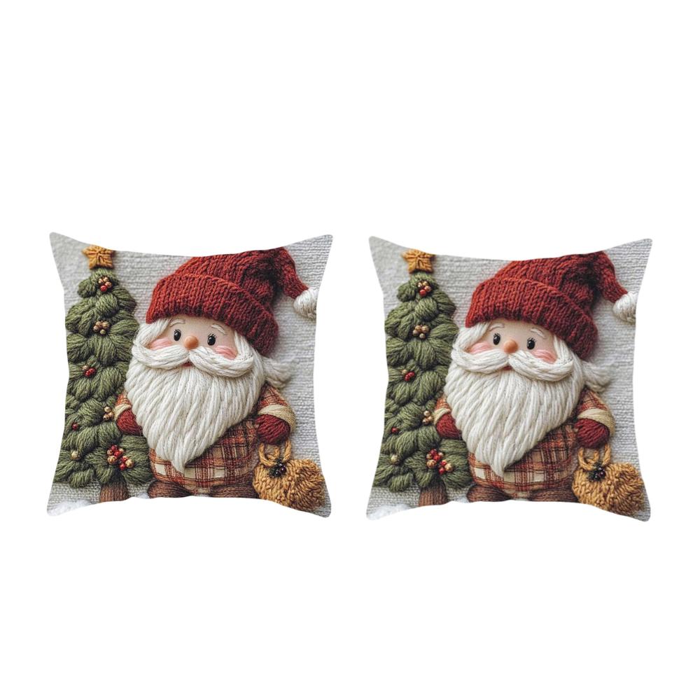 1/2/4/8PCS Festive Elk Rabbit Decorative Sofa Atmosphere Decorative Pillow 2025 NEW Christmas 2D Flat Print Pillow Cover