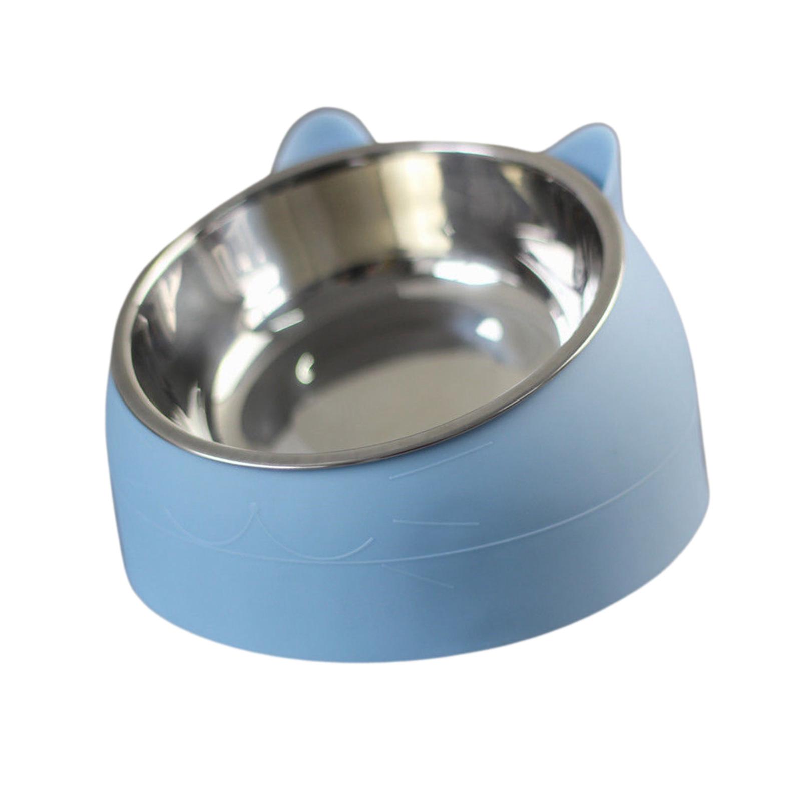 Pet Feeder 15° Raised Feeder Pet Supplies Tilted Elevated Non Slip Metal