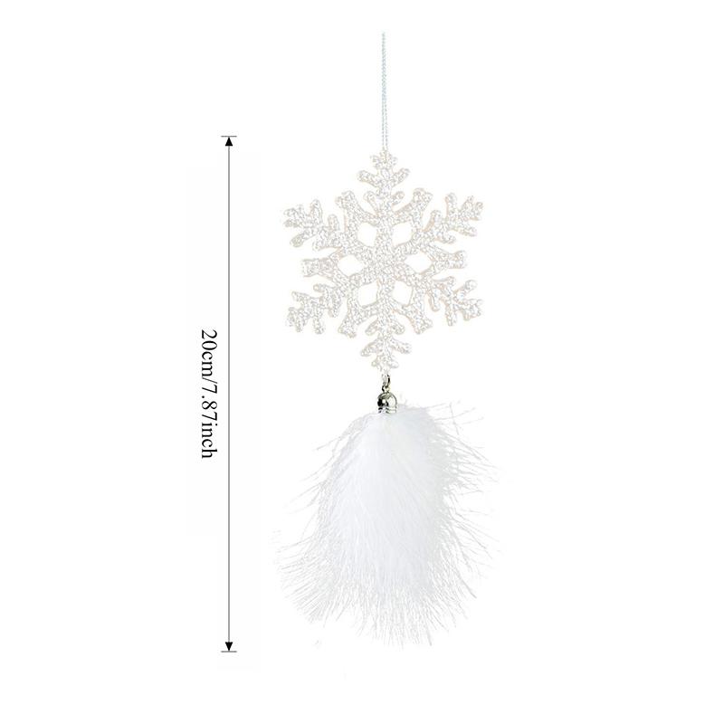 1PC Acrylic Christmas Christmas Elements Christmas Tree Pendant Decoration Atmosphere Gift Feather Decoration Holiday