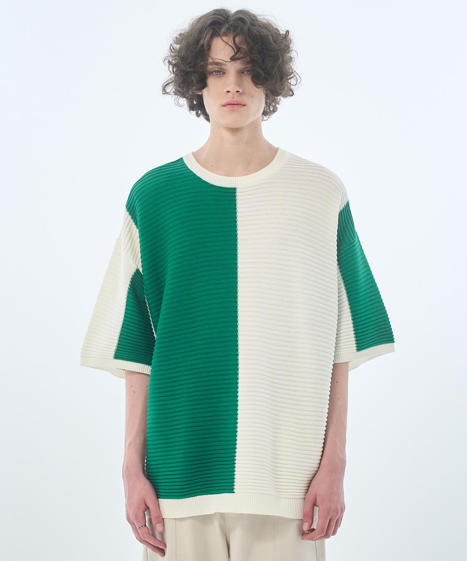 Zensai Combination Block Knit Green L