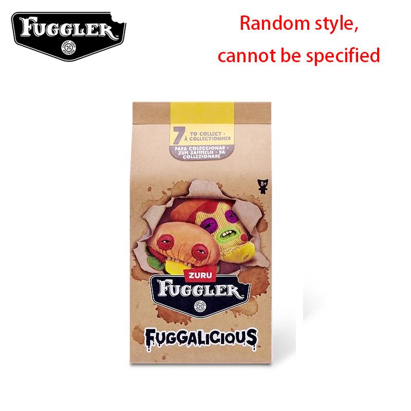Juguetes de Peluche Originales Fuggler Monstruo de Dientes Feos Oso Gato Llavero de Peluche Colgante Nugget Encanto para Bolso Muñecas Hamburguesa Aleatorio 1 ud.