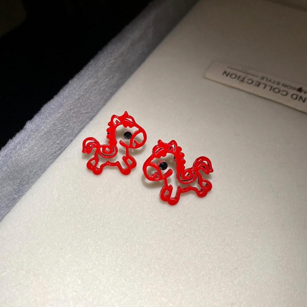 Fashion Jewelry Chinese Style Pony Earrings Rhinestone Drop Earrings  Wedding