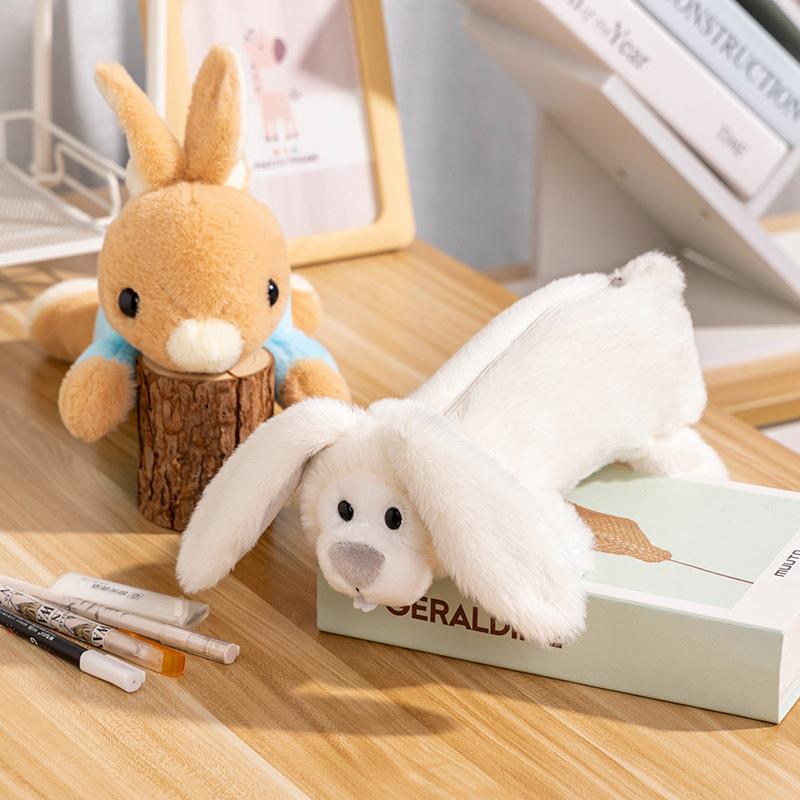 Cute Plush Forest Animal Pencil Bags Creative Kawaii Stationery Storage Bag For Kids Great Gift Pencil Case