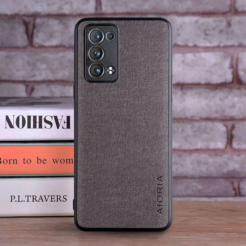 Pouzdro pro Oppo Reno6 Pro 5G Reno 6 Pro Lite luxusní textilní kožené měkké pevné pouzdro pro Oppo Reno6 Pro