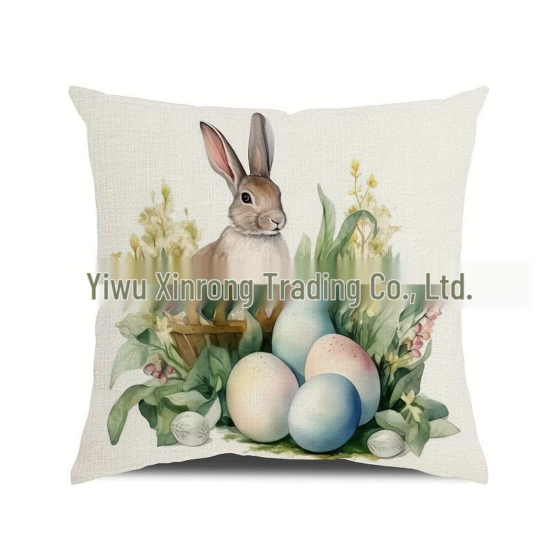Popular Easter Cartoon Rabbit Sofa Cushion Cover for Home Decoration