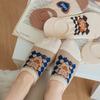 Women's Cartoon Cotton Socks, Breathable and Non-dropping, Short Socks, Shallow-mouthed Silicone Invisible Anti-slip Boat Socks