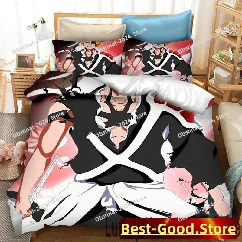 Anime Bleach Thousand-Year Blood War Bedding Set Printed single Comforter Duvet Cover Pillow Case 3 Pieces Sets Kids Adult Size