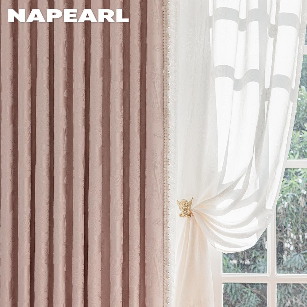 1PC NAPEARL European-style Luxury Blackout Curtain Thick Window Drapes for Bedroom Living Room Home Decor