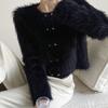 Svetr Cardigan Dámská jarní a podzimní cool řada High Grade Norkový fleece Pletený Cardigan Jedinečný krátký svetr Kabát Dámské