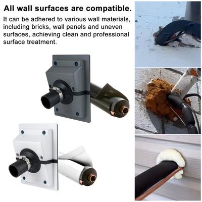 AC Hat Boru Seti Montajı için Bölünmüş Kapak Duvar Manşon Kiti İç Dış Klima Sistemleri için Duvar Geçiş Kapağı HVAC Hat Seti Contalı Kılıf