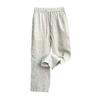 Heren Linnen Broek Casual Losse Pasvorm Rechte Broek met Trekkoord Wijde Pijp Golfbroek Zomerkleding voor Vakantie Reizen Werk Dagelijks Leven
