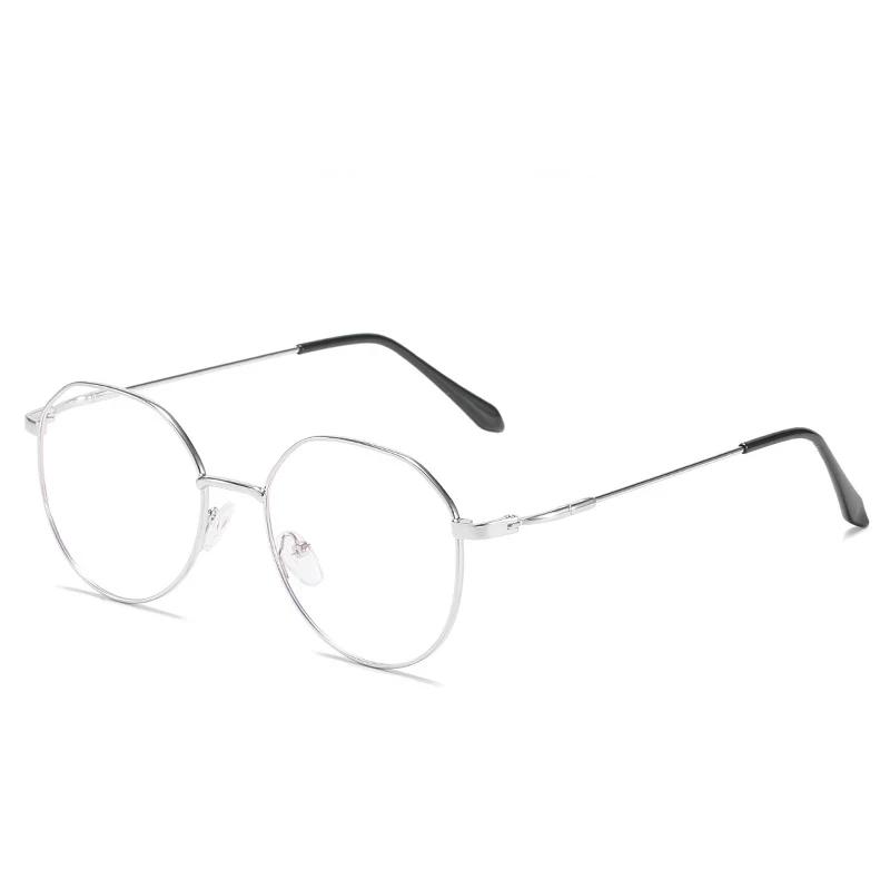 Metal Round Anti Blue Light Glasses Women Men Classic Square Eyeglasses Frames Transparent Computer Glasses  Feminino