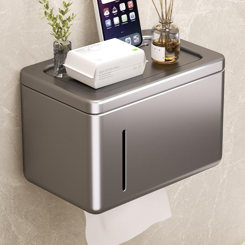 Toilet paper holder wall mounted waterproof roll paper holder toilet paper towel drawer storage rack bathroom accessories