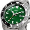 Casio Standard Analog Sports Watch 20 ATM Water Resistant Green Dial Metal Band Men's