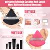 6pcs Diamond Triangle Powder Puff- Face Soft Makeup Puff -Setting Powder Puff for Loose Powder Body Powder Wet Dry Cosmetic,