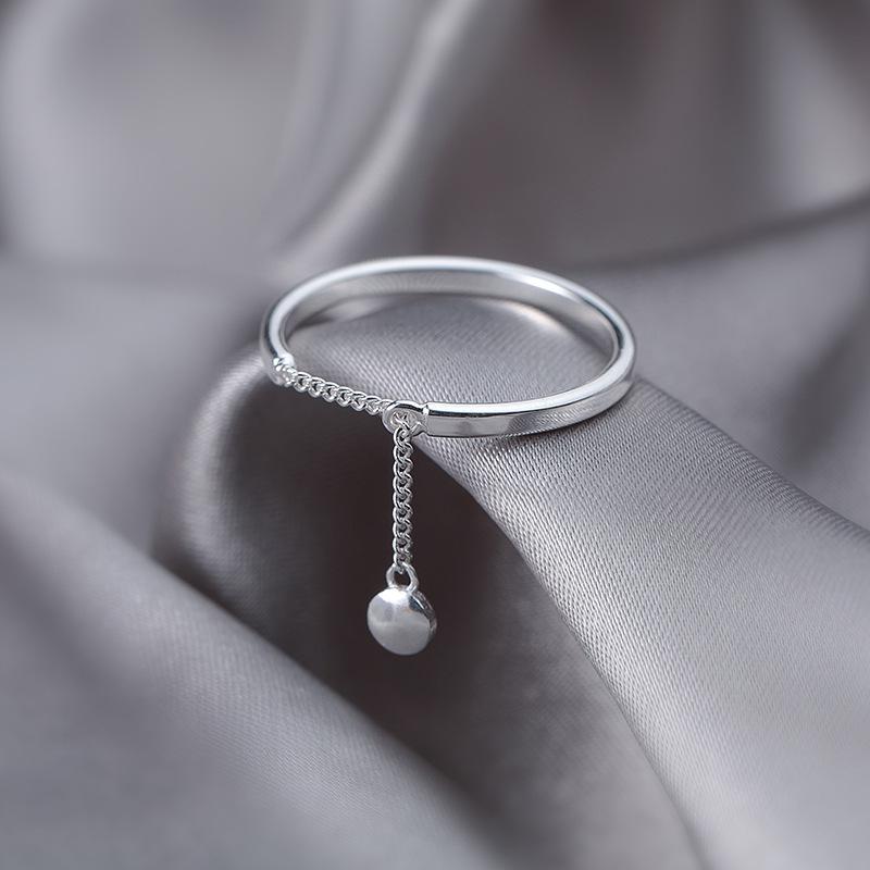 Adjustable Bean Chain Ring - Elegant Light Luxury Design
