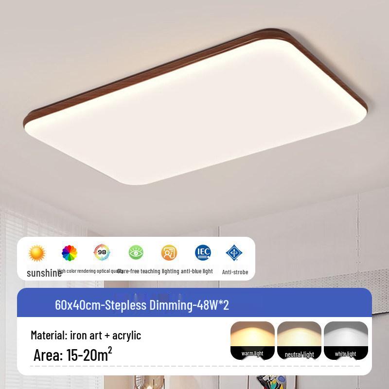 Original Wood LED Ceiling Light for Living, Study, Dining Rooms & Bedroom