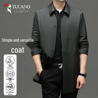 Men's Mid-Length Business Casual Trench Coat