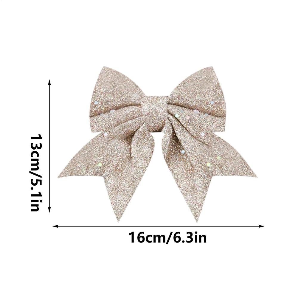 Bows For Christmas Tree 2 Piece Sparkly Holiday Topper Ribbon Tie Christmas Bows For Wrapping For Home Outdoor Farmhouse Wall