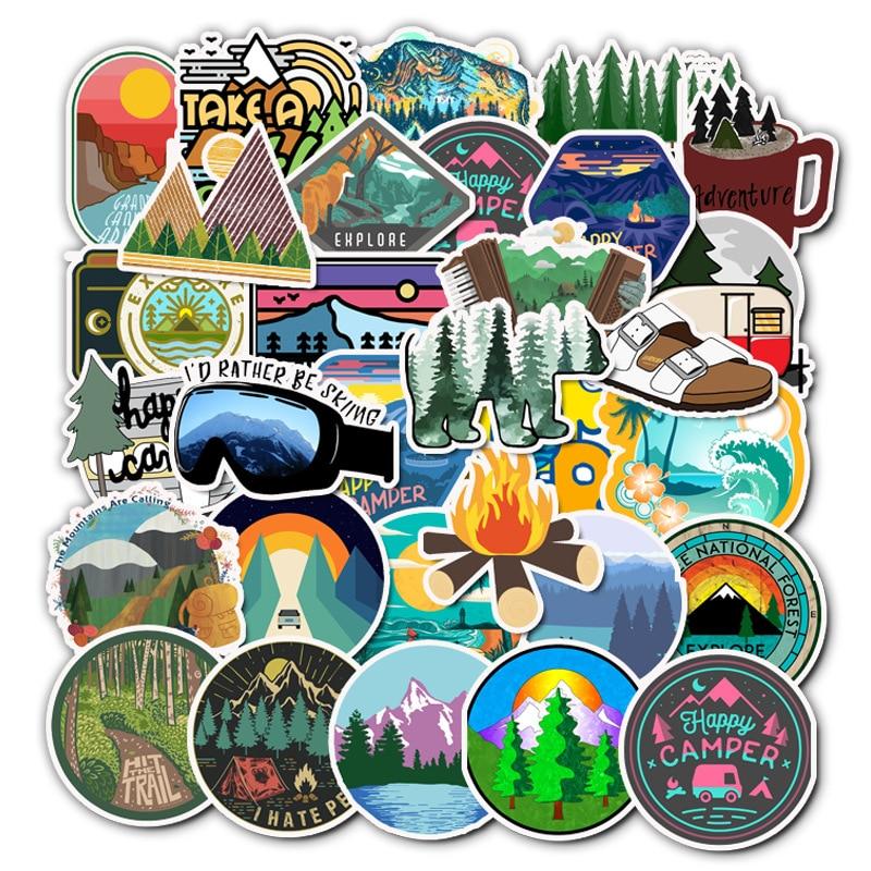 Buy 10/30/50 PCS Waterproof Galaxy Color Funny Laptop Sticker For Trunk ...
