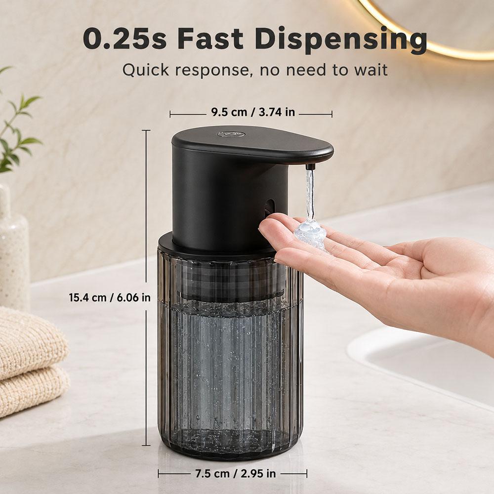 300ml Touchless Automatic Soap Dispenser USB Rechargeable Motion Sensor Liquid Hand Soap Pump for Kitchen Bathroom High Capacity