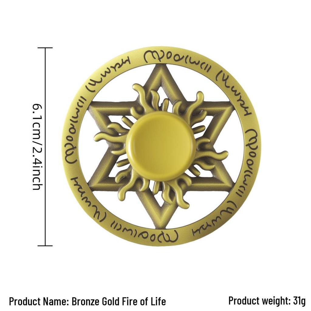 Ancient Bronze Zinc Alloy Cross Fingertip Spinner - EDC Decompression Toy  