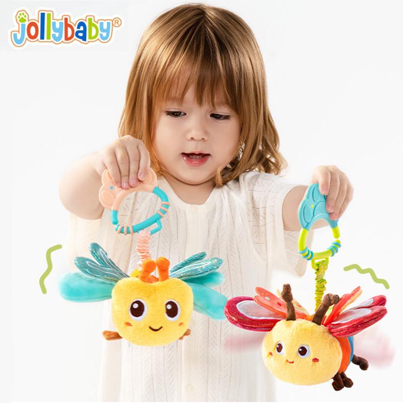 Jollybaby Insect Plush Hanging Mobile - Soothing Crib and Stroller Toy for Babies 0+