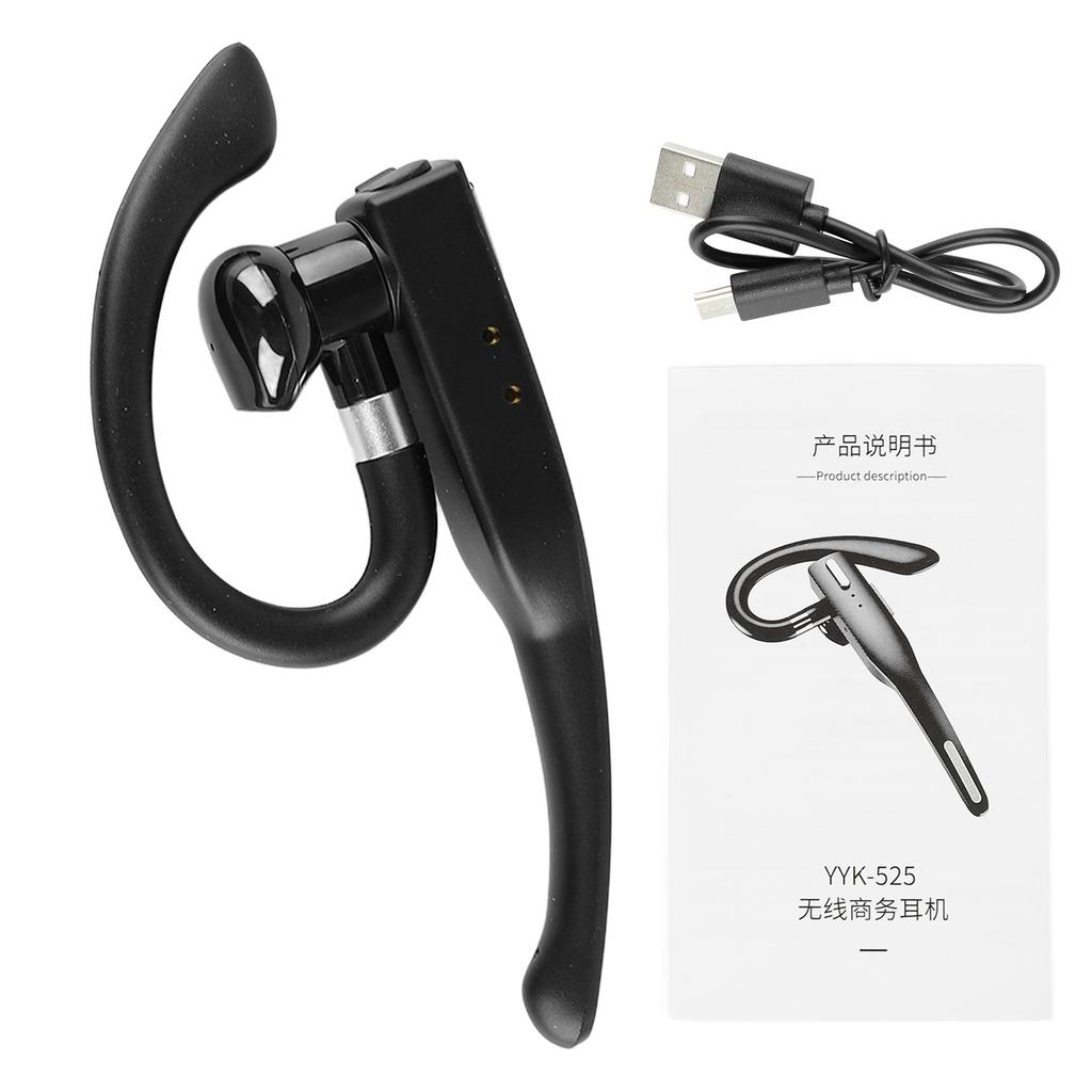 Wireless Bluetooth Earpiece Noise Reduction Lightweight HD Voice IPX7 Proof Bluetooth 5.1 Headset for Business
