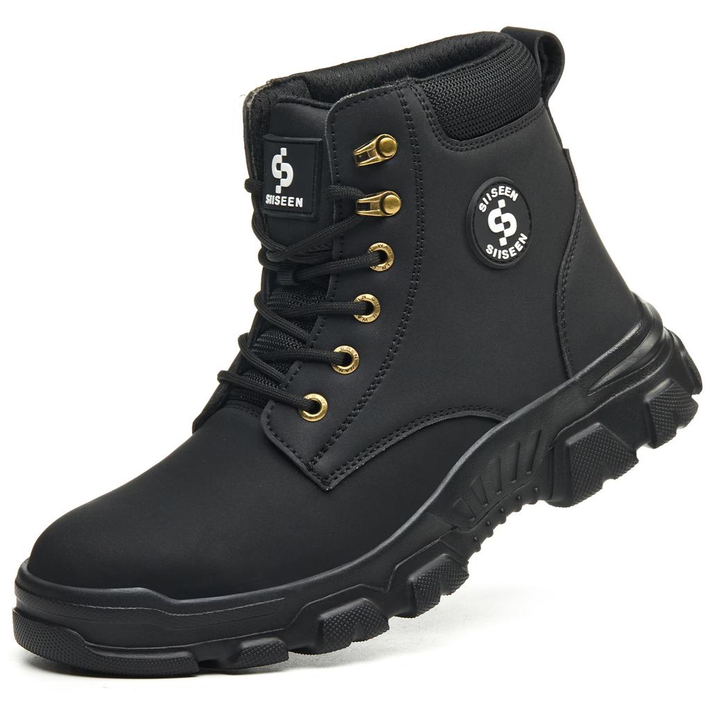 Men's Safety Shoes Anti-impact Steel Toe Puncture-resistant Kevlar Outdoor Construction Site Safety Boots Workshop Factory Work