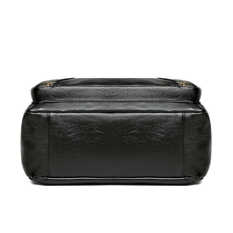 Middle-Aged Women's Large Capacity Bag Soft Leather Shoulder Crossbody Bag for Mom