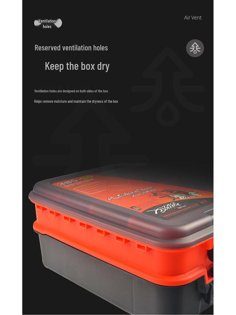 Large Double-Layer Portable Lure and Tool Box: Multifunctional Fishing Gear and Accessories Storage