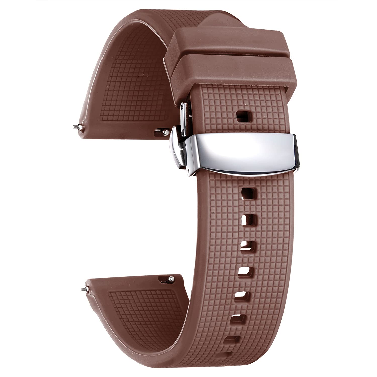 

BINLUN Watch Band, Silicone Rubber Watch Belt, Smart Watch Belt, 18mm, 19mm, 20mm, 21mm, 21 mm