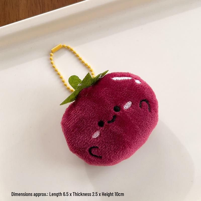 Creative Fruit Pendant Plush Doll Keychain Charm - Small Gift