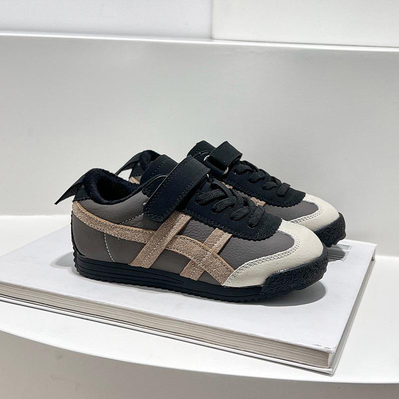 Children's shoes 2025 spring new leather little white shoes girls casual Forrest Gump shoes boys sports shoes medium and small children