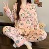 Japanese Style Cloud Cotton Cartoon Pajamas - Women's Long Sleeve Autumn Set - Popular Sweet Homewear
