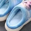 Frozen Girls' Cotton Slippers - Warm, Non-slip Autumn/Winter Princess Elsa Fur Slippers for Kids
