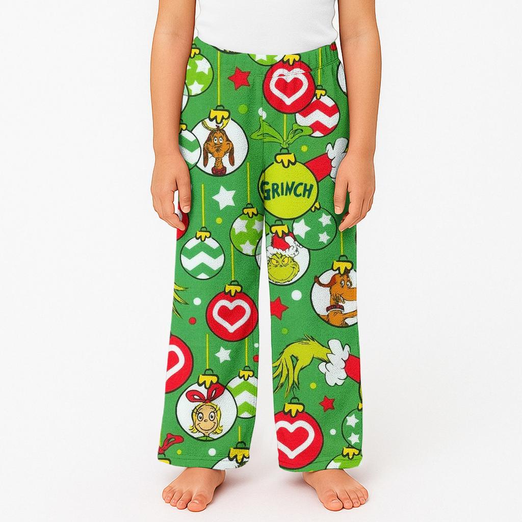 Children's Winter Pants Full Length Long Trousers Printed Pants