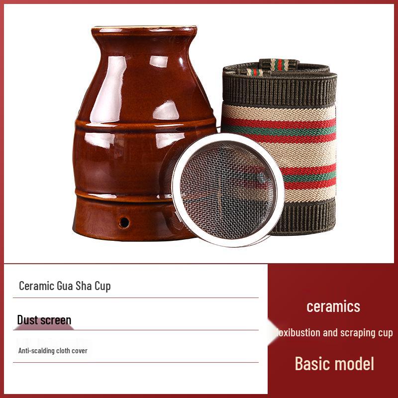 Portable Purple Clay Moxibustion & Gua Sha Cup - Multi-functional Anti-scald Moxa Stick Fumigation Tool