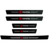 Car Door Sill Scuff Plate Decor Carbon Fiber Stickers Tire Valve For Toyota GR Corolla Yaris Aygo Prius RAV4 Crown Camry Auris