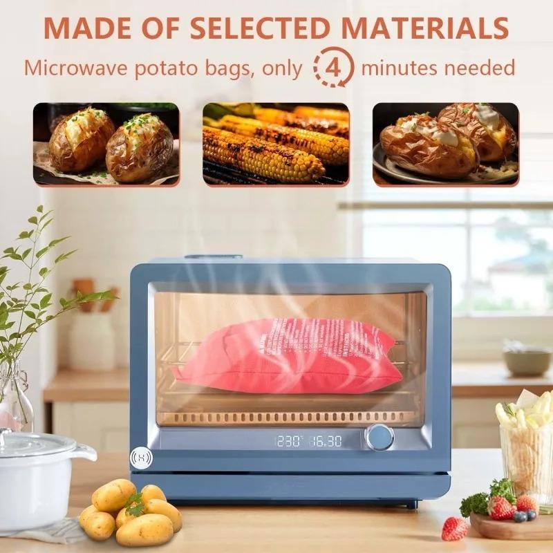 Microwave Potato Bag Reusable Express Microwave Potato Cooker Bag Baked Potato Cooker Perfect Potatoes 4 Minutes Red Baked Pouch