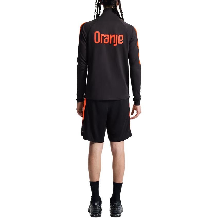 Nike Netherlands Strike Slim Fit Quick-Dry Half-Zip Long Sleeve Football Shirt Men Tops IB5002-010